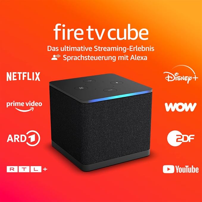 N/A Amazon Fire TV Cube (Neueste Generation) | 4K Ultra HD Streaming-Mediaplayer mit Alexa-Sprachsteuerung & Wi-Fi 6E