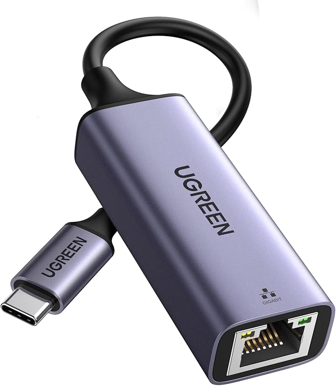 Nein Auslaufartikel (Produktion durch UGREEN USB-C Ethernet Adapter 1000Mbps Netzwerkadapter für iPhone 16, iPad Pro/Air, MacBook, Galaxy S25, Steam Deck (Grau)