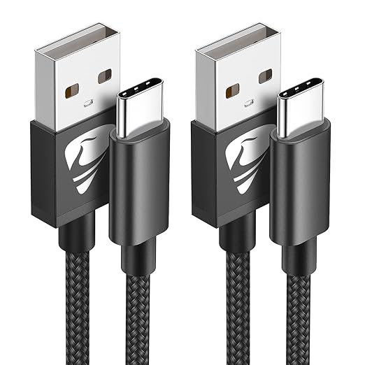 Aioneus USB-C Kabel 2x2m Schnellladekabel 3.1A mit Nylon für Samsung Galaxy S25 S24 S23 iPhone 16 15 Huawei Google Pixel – ATC