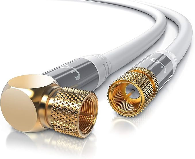 Nein Auslaufartikel (Produktion durch CSL Primewire 2m Premium SAT-Kabel 90° gewinkelt 135dB für 4K UHD TV DVB-C/S/S2/T2 Triple Tuner