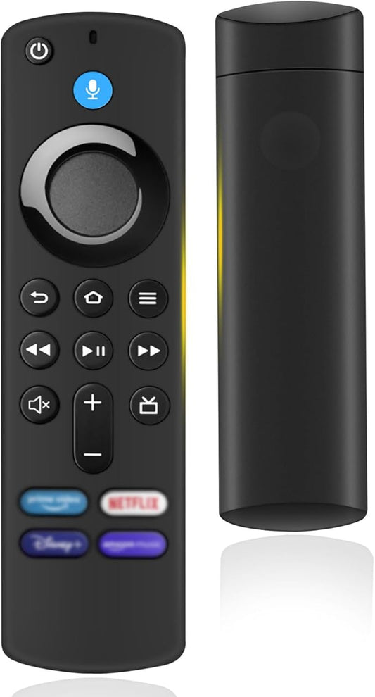 Glitfix Ersatz-Sprachfernbedienung kompatibel mit Fire TV Stick 2/3 Gen, 4K, 4K Max, Lite, HD & Fire TV Cube, Bluetooth, 4 Abkürzungstasten