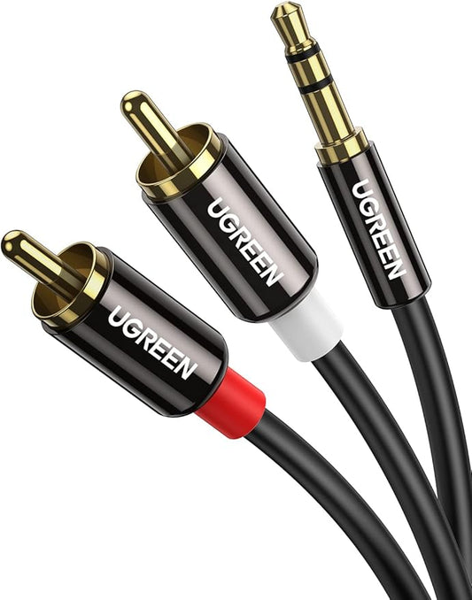 Nein Auslaufartikel (Produktion durch UGREEN 3,5mm Klinke auf Cinch Kabel 2m Stereo Audio Kabel für TV, PC, Handy, Lautsprecher – 10584