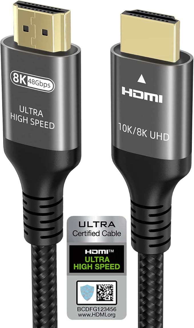 Ubluker HDMI 2.1 Kabel 2M 48Gbps 8K 4K 240Hz HDR10+ eARC für PS5 Xbox Netflix TV Monitor – UB222