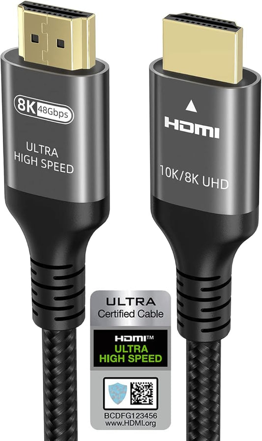 Ubluker HDMI 2.1 Kabel 2M 48Gbps 8K 4K 240Hz HDR10+ eARC für PS5 Xbox Netflix TV Monitor – UB222