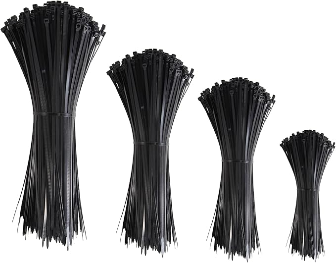 He Zong Lian Heng TASKTACKER Kabelbinder Set 200 Stück (100/150/200/300mm) UV-beständig für Innen- und Außenbereich