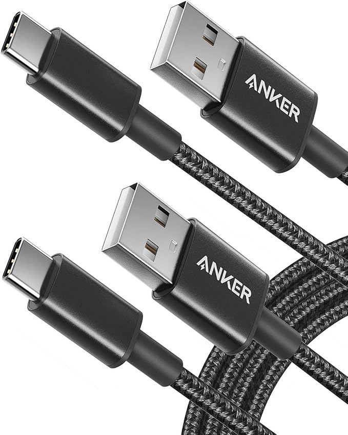 Nein Auslaufartikel (Produktion durch Anker USB-C/USB-A Kabel [2 Stück] 1,8 m Nylon Ladekabel für Samsung Galaxy, LG, Huawei – A8173