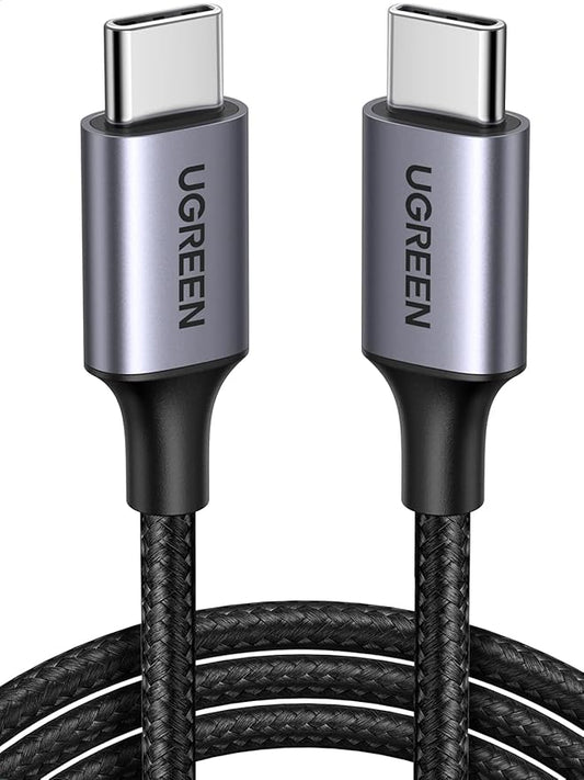 UGREEN USB-C auf USB-C Kabel 60W PD 3.0 PPS, 1m Ladekabel für iPhone 16/15, Galaxy S24/S23, MacBook Air M2, iPad Pro/Air