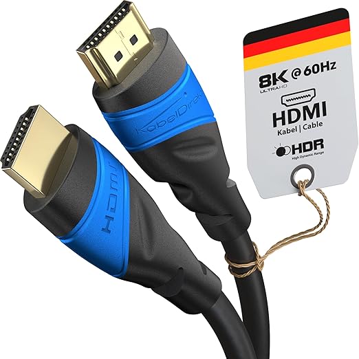 KabelDirekt HDMI-Kabel 2m 8K & 4K UHD High Speed mit Ethernet für PS5, Xbox Series, Switch